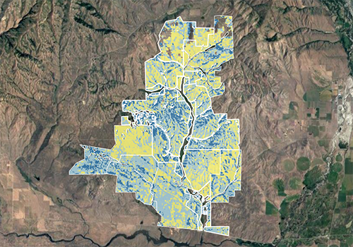 RCR Landsat Threshold image